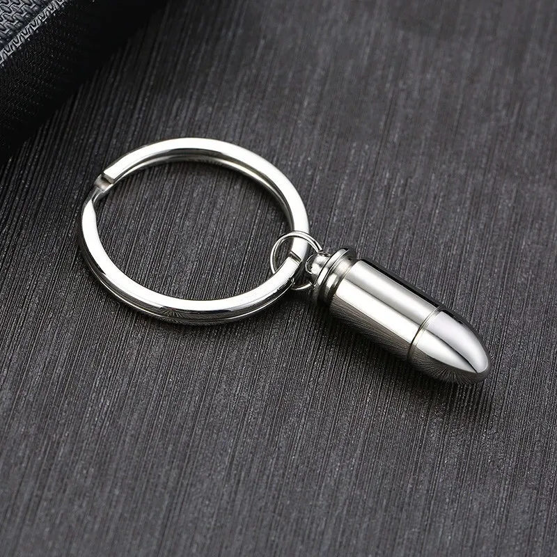 Tinny мужские брелки из нержавеющей стали цепочка для ключей с пулей Мужские