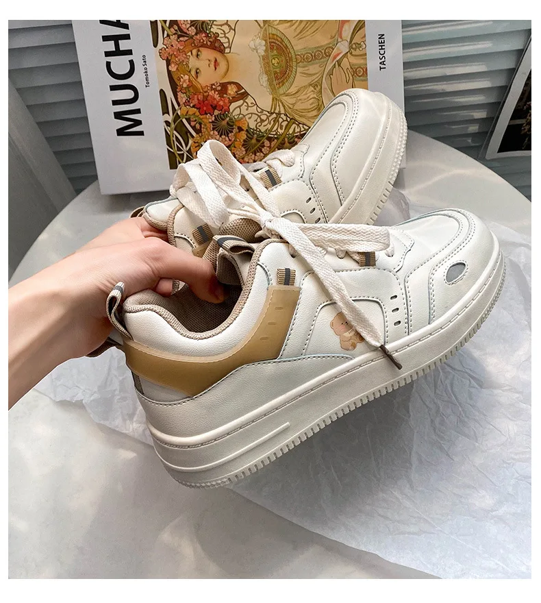 

Little White Shoes Female 2021 Korean Version of Wild Street Clapper Shoes Retro Hong Kong Flavor Sports Casual Shoes Flat Shoes