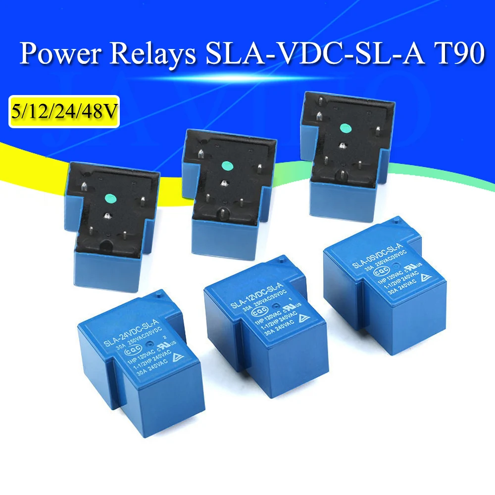 Power Relays SLA-05VDC-SL-A SLA-12VDC-SL-A SLA-24VDC-SL-A SLA-48VDC-SL-A 5V 12V 24V 30A 4/5/6PIN T90 |