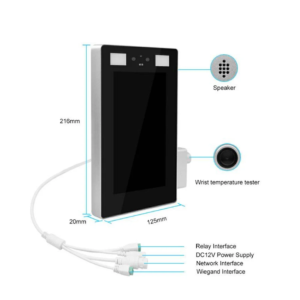 

7 Inch Wrist Temp Detection and Facial Recognition Tablet Network Camera Thermal and optical Bi-spectrum