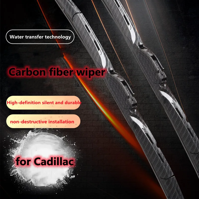 

Suitable for Cadillac CT4 CT5 CT6 XT4 XT5 XT6 XTS CTS ATS SRX SLS Upgrade Modified Carbon Fiber Wiper Blade Exterior Accessories