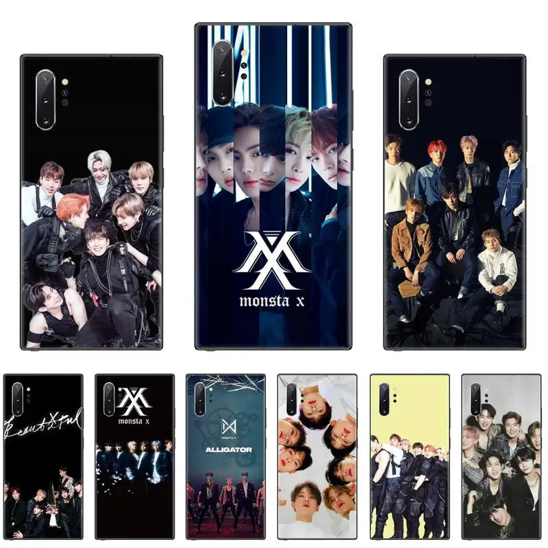 Kpop Monsta X корейский чехол для телефона Samsung Galaxy S8 S9 S10 Plus Lite S10E Note 3 4 5 6 7 8 9 10 Pro|Бамперы|