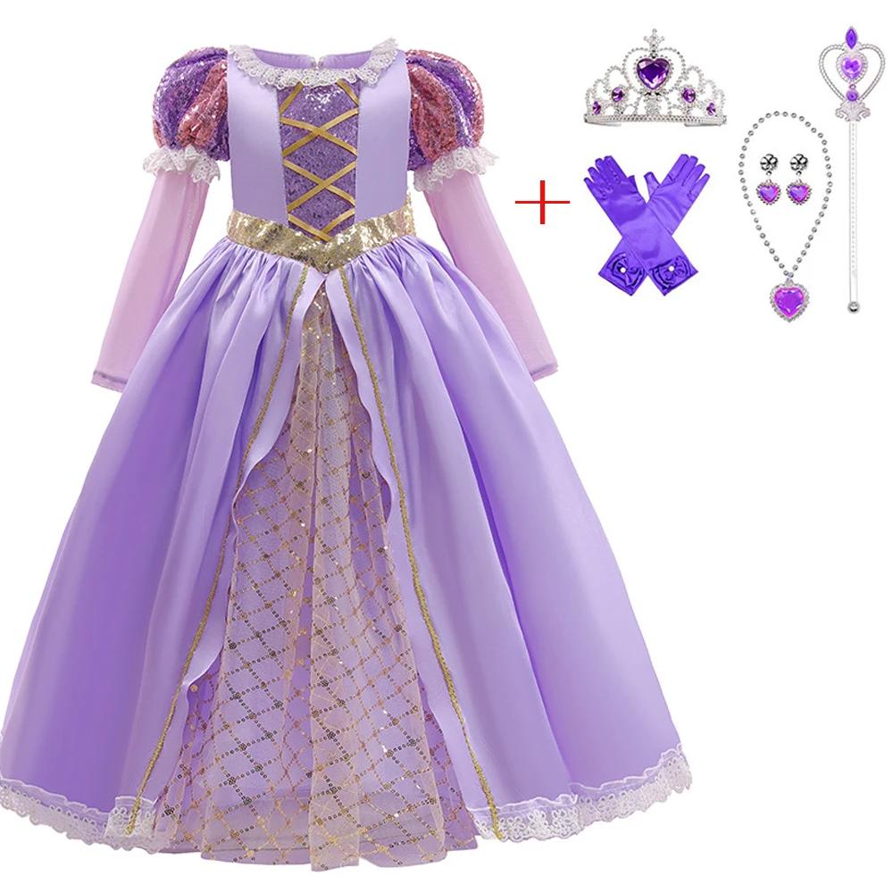 

Маскарадный костюм на Хэллоуин для девочек 2-10 лет, платье красавицы и чудовища, карнавальные рождественские детские платья принцессы для д...