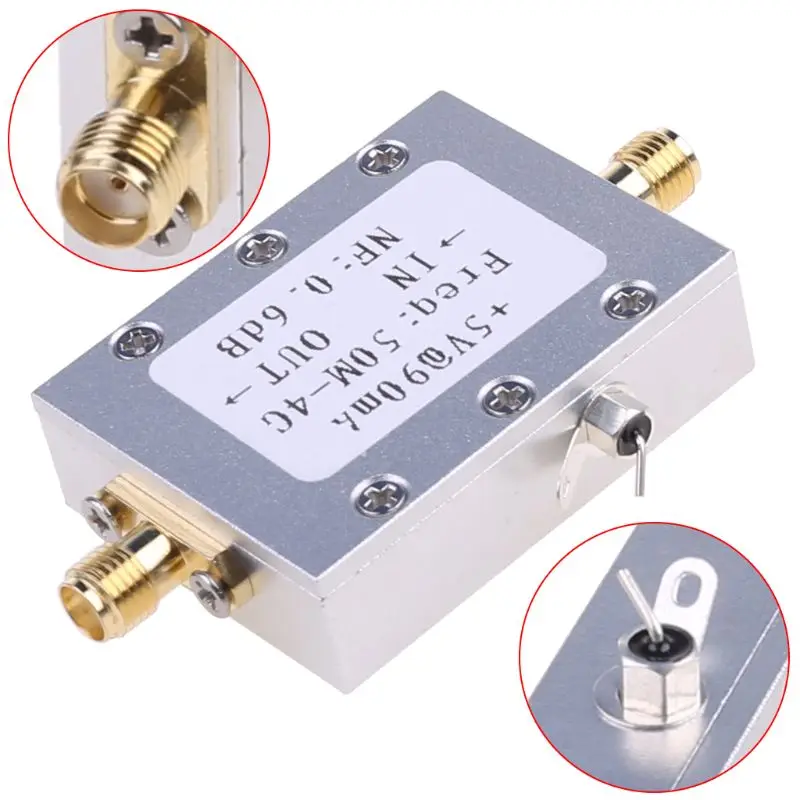 Радиочастотный усилитель с низким уровнем шума радиомодуль Ham LNA 50M-4GHz NF = 0.6dB RF FM HF