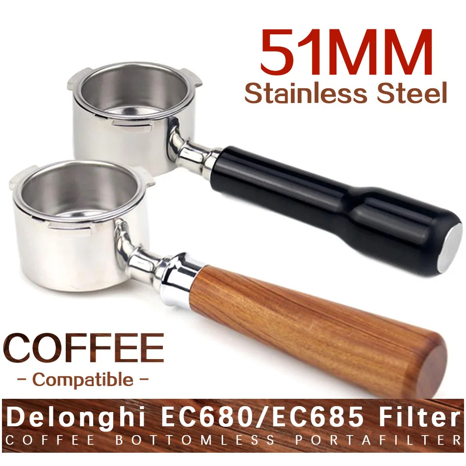 Портативный фильтр для кофе SEAAN замены фильтра Delonghi EC680/EC685 51 мм|Фильтры кофе| |