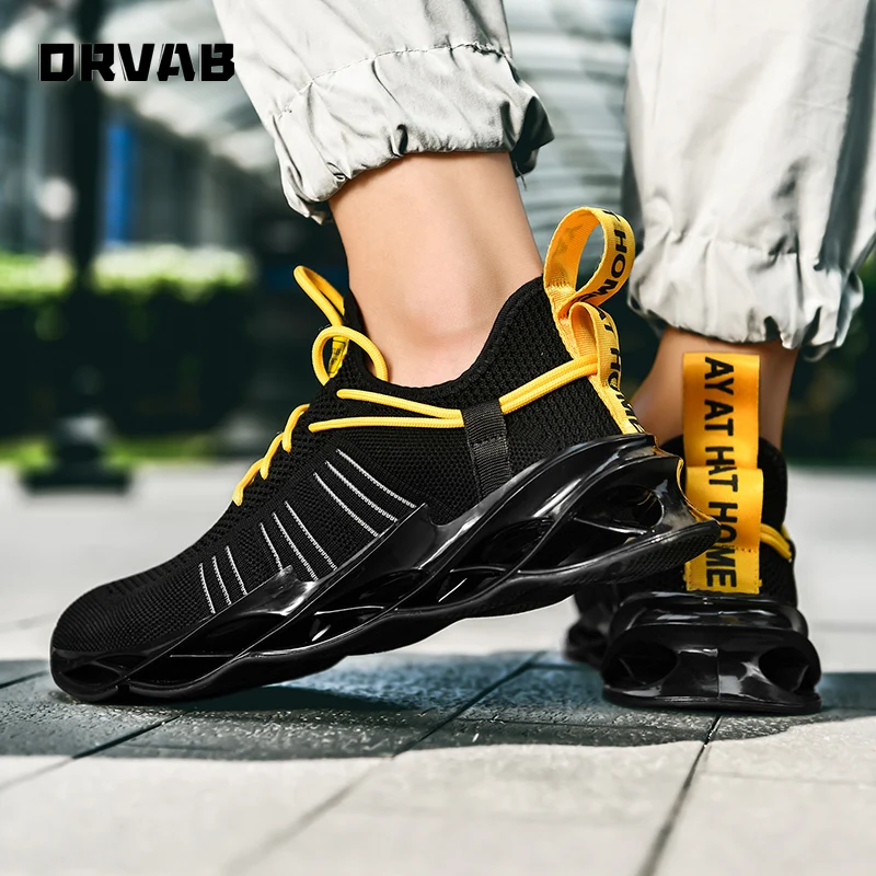 Мужские кроссовки с лезвием высокое качество удобная дышащая мужская