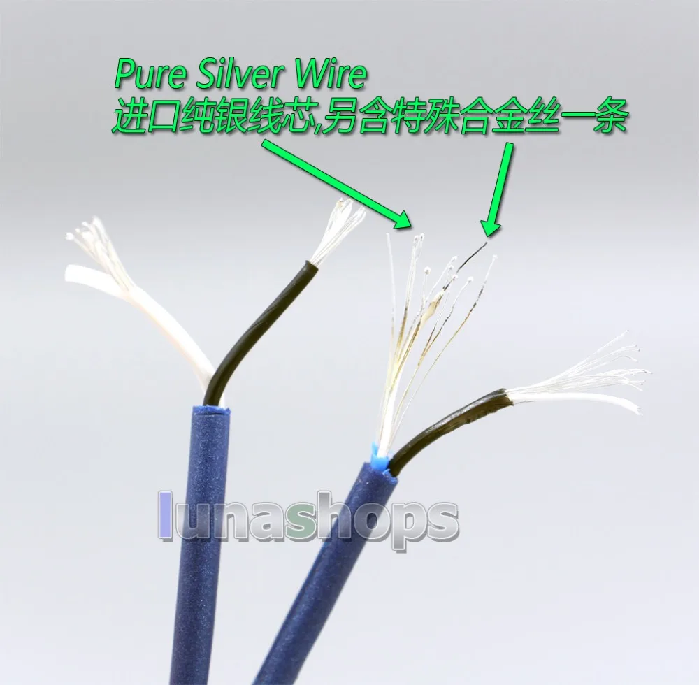LN004826 наушники чистого серебра кабель+ PEP изолированный для Shure srh1440 srh1840 SRH1540