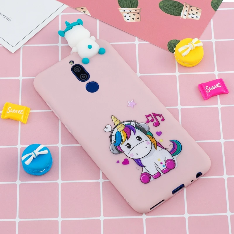 3D игрушки силиконовый чехол для huawei mate 10 Lite единорог мультфильм Nova 2i матовый |