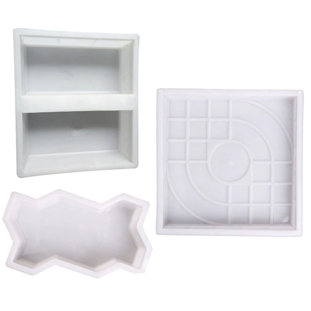 3 шт. тротуарная форма для кирпича Diy бетона садовая газона Каменная ходьбы вида