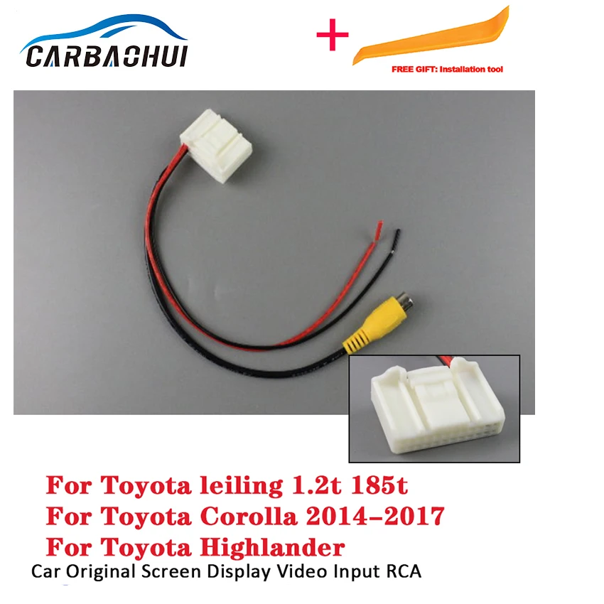 

Car Rear Camera for Toyota leiling Corolla Corolla Highlander 2014-2017 riginal Video Input Switch RCA Adapter Connector Conver