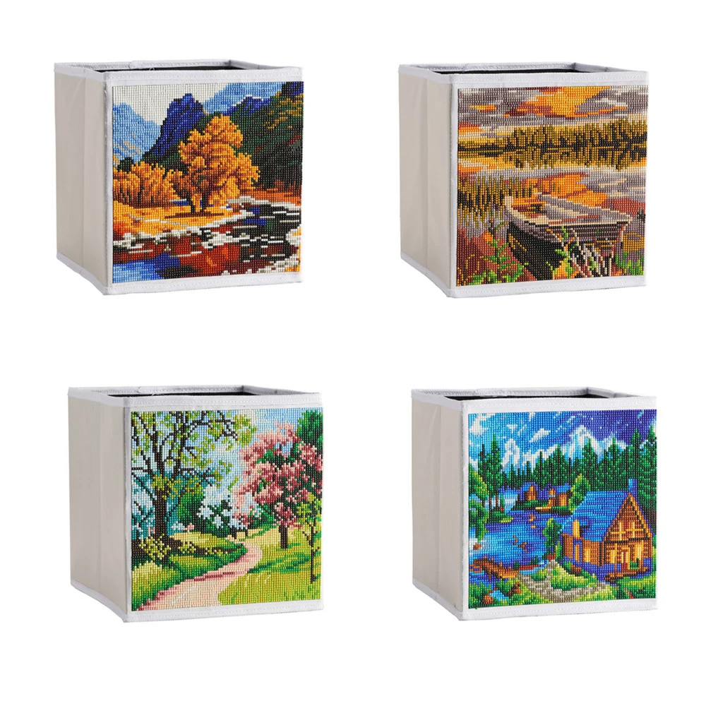 

Diamond Painting Storage Boxes Diamond Art Storage Bag Folding Box Special Shaped Drill Cross Stitch Embroidery Case