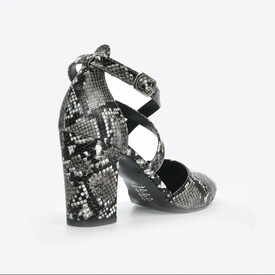 

Heels Women 2021 Mink Shoes Women Black-Snake Classic Heeled Shoes Vzn20-028Y