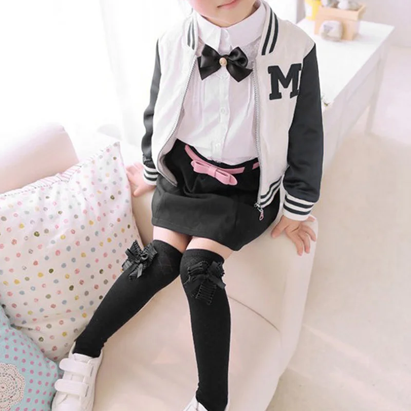 Милые чулки с бантом для девочек Высокое качество Кружевные милые принцессы