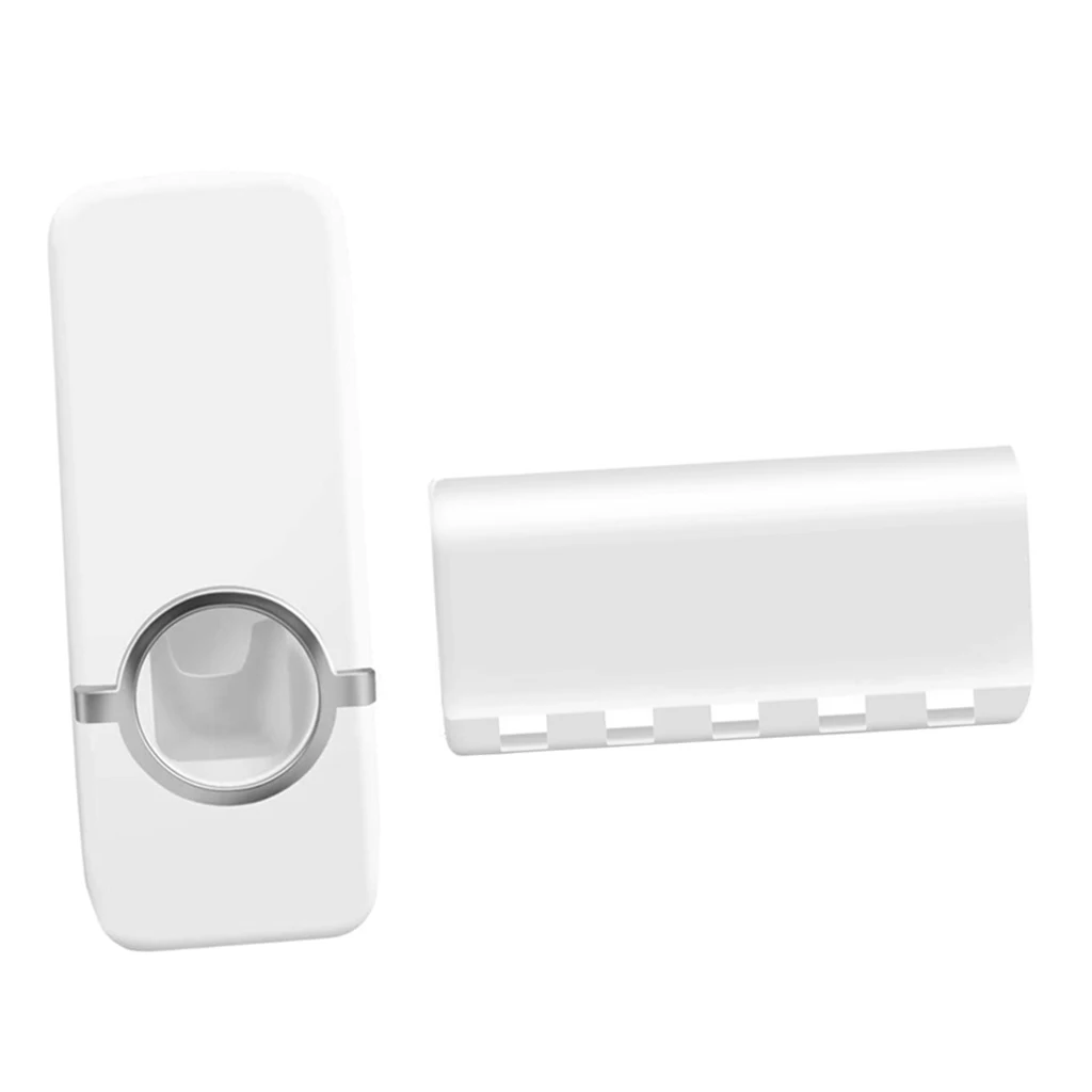 

Hanging Automatic Squeezer Dispenser Toothbrush Holder Mount Bathroom Rack