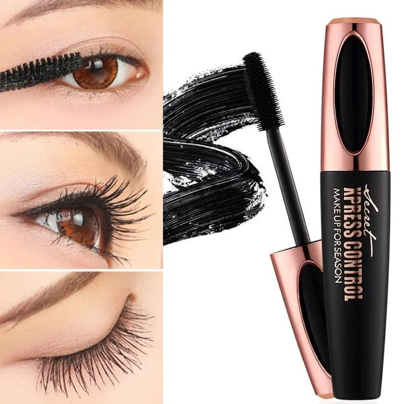 

4D Silk Fiber Mascara Waterproof Mascara Eyelash Extension Black Thick Lengthen Mascara