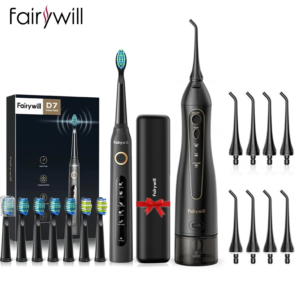 Fairywill Flossers воды для зубов 300 мл Ирригатор полости рта Перезаряжаемые Портативный