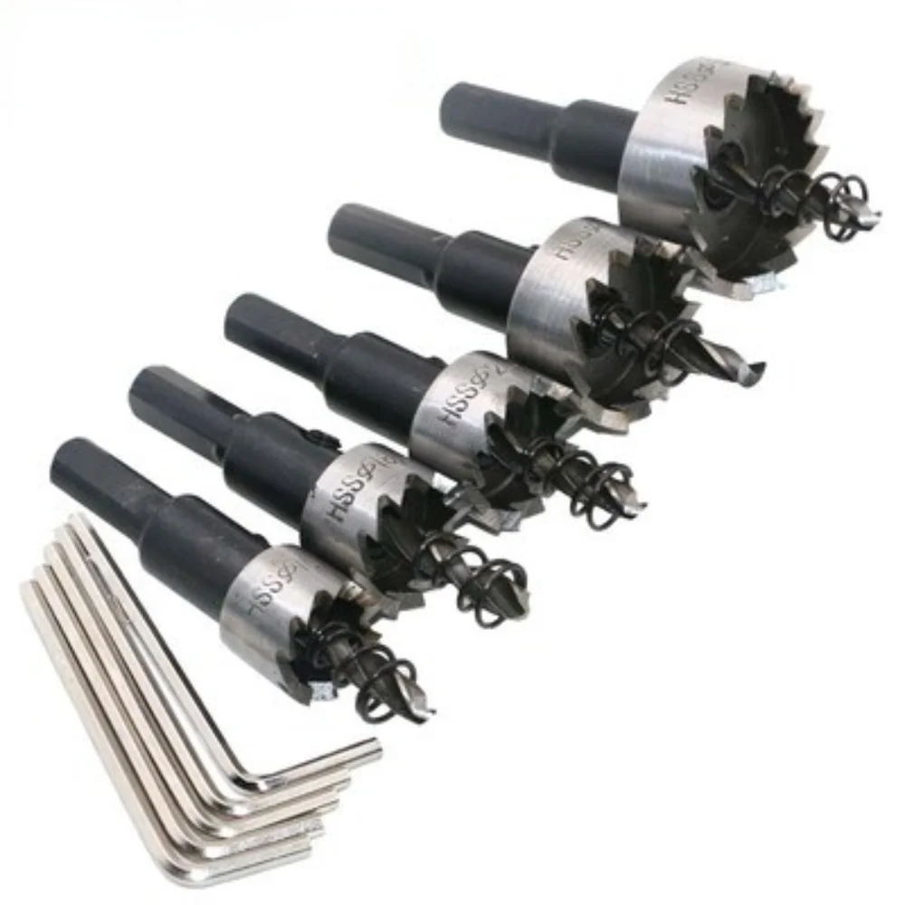 HSS6542 High Speed Steel  Drill Bit /  Stainless Steel Hole Opener / Sheet Metal Reamer 16-30mm 5 Pcs/Set