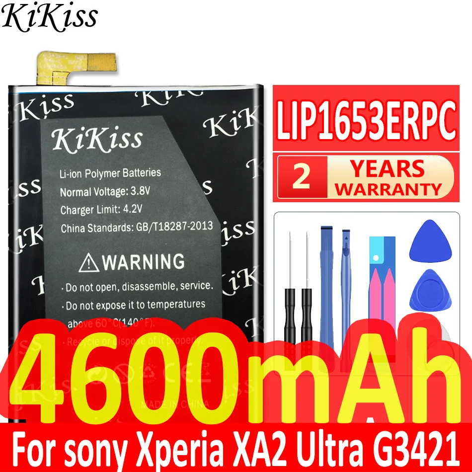 

KiKiss 4600mAh LIP1653ERPC Li-polymer Battery For Sony Xperia XA2 Ultra G3421 G3412 / XA1 Plus Dual H4213 Mobile Phone Batterie