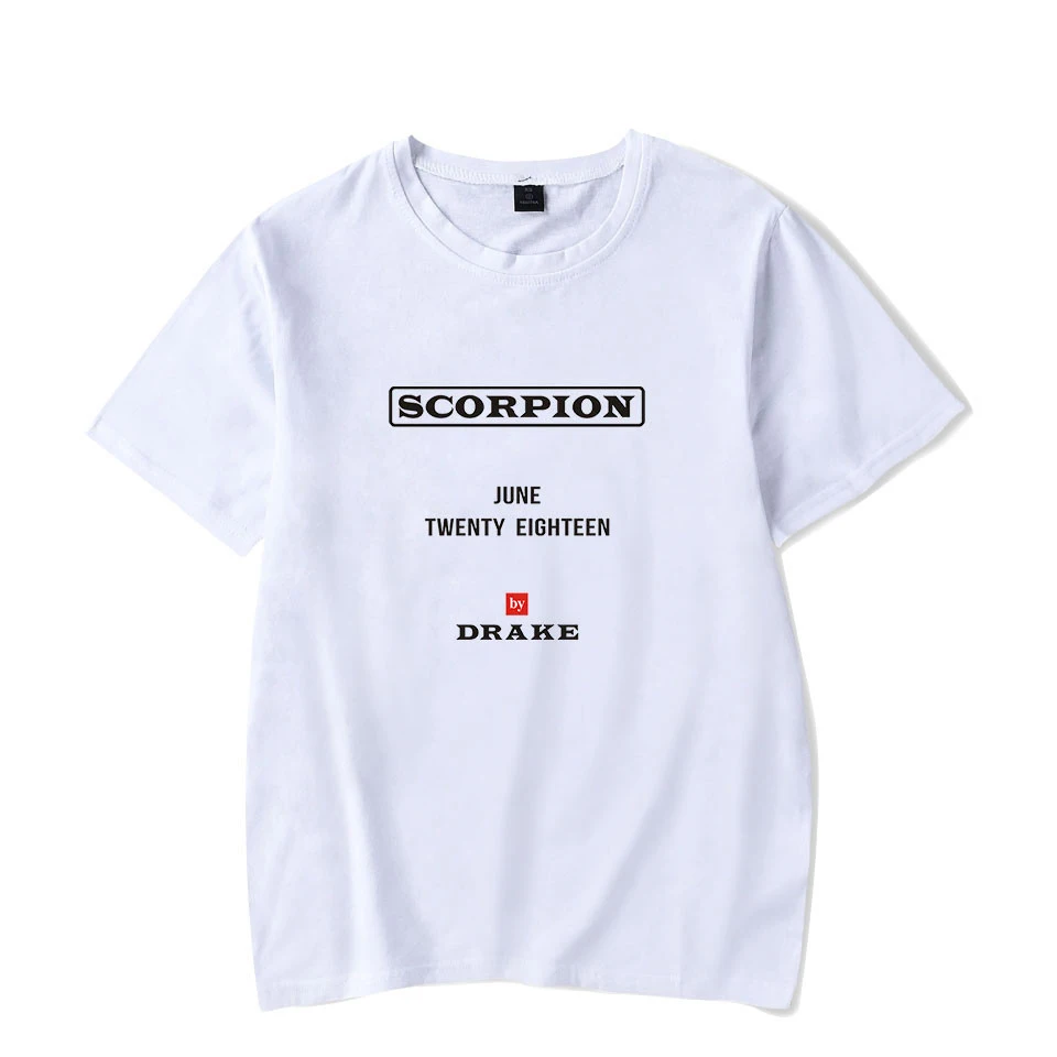 Рэпер Дрейк футболки для мужчин и женщин хлопковые в стиле Скорпион альбом