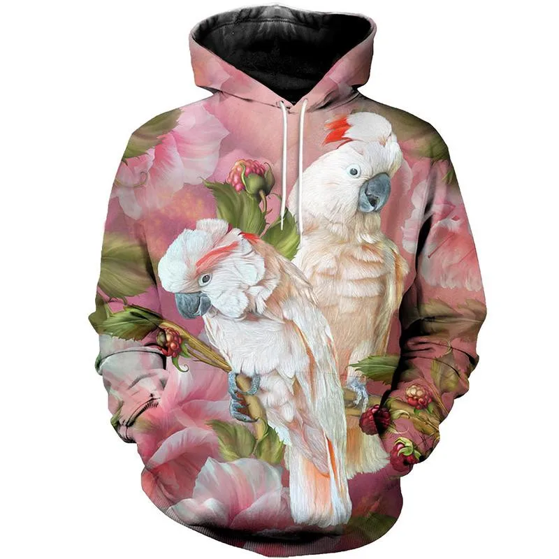 

New style men's and women's pullovers beautiful parrot 3d printing Harajuku casual zipper hoodie/sweatshirt autumn hoodie S-5XL