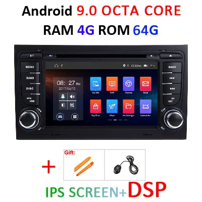 9.0 4G 64G IPS DSP DSP ips Android 9,0 4G 64G Автомобильный gps для Audi A4 B6 B7 S4 B7 B6 RS4 B7 SEAT Exeo dvd-плеер радио ips экран wifi BT CARPLAY PC - Цвет: 9.0 4G 64G IPS DSP