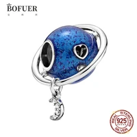 bofuer planet beads love pendant moon charm fit 925 sterling silver original pandora bracelet charms jewelry 400b