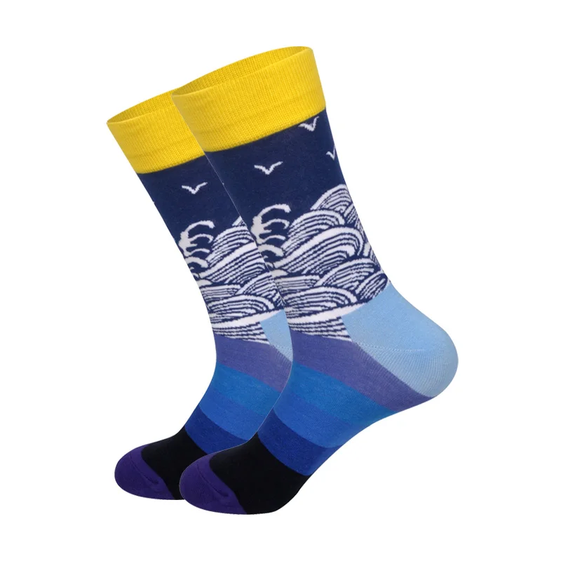 Носки LIONZONE мужские в стиле хип хоп хлопковые смешные короткие носки с