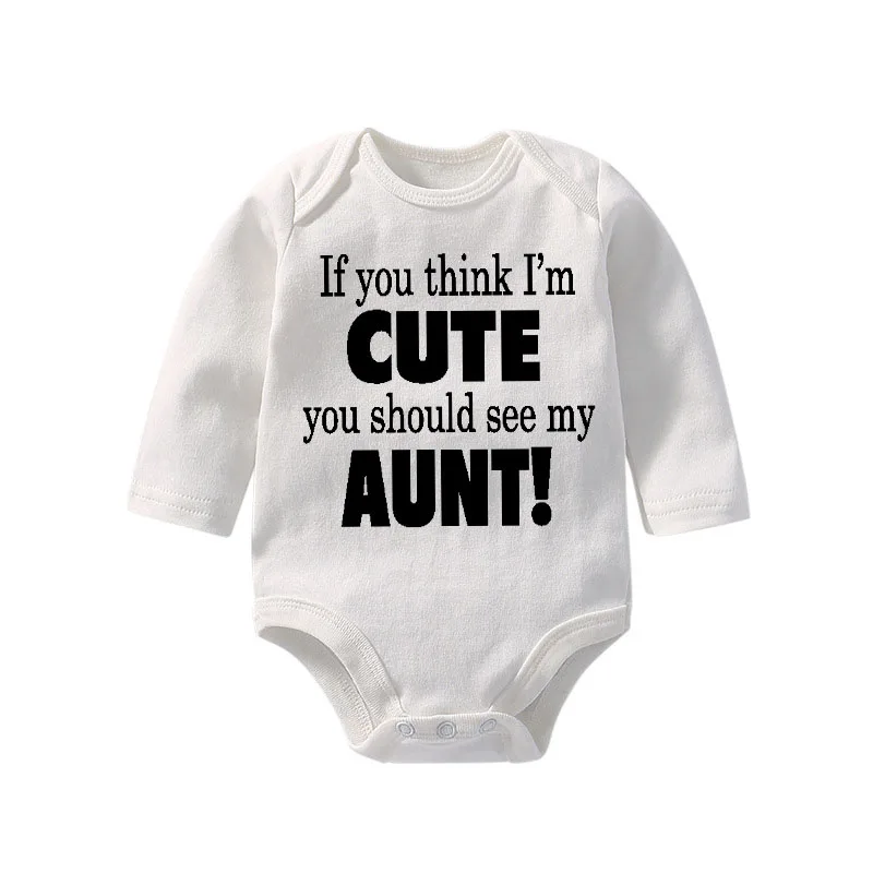 if you think aunt Culbutomind/детская одежда с длинными рукавами; сезон весна-осень; Одежда для новорожденных; одежда для малышей; детские комбинезоны для девочек - Цвет: if you think aunt