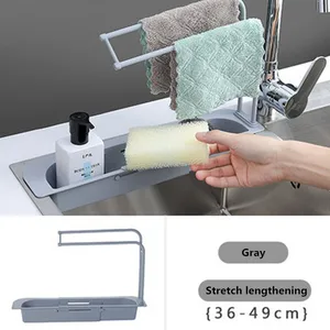sink drainer basket faucet rack dish drainer telescopic sink shelf adjustable bathroom sink organizer case kitchen storage tool free global shipping