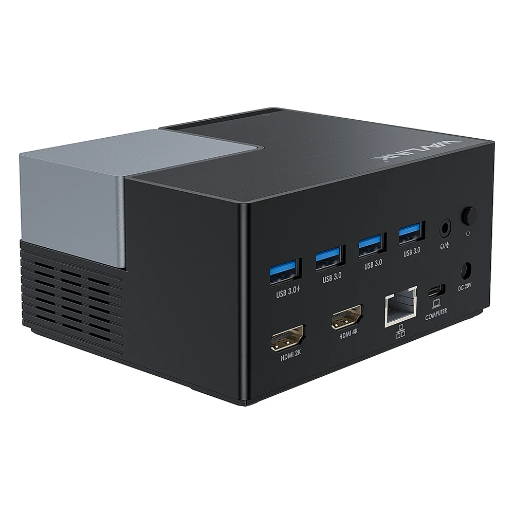 Wavlink Универсальная док станция USB C 4K двойной дисплей с 4xUSB 3 0 65 Вт PD зарядная