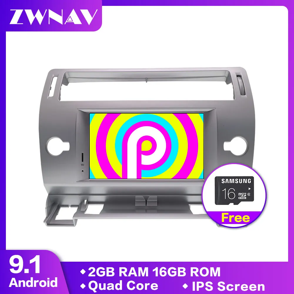 Android 9,1 автомобильный dvd-плеер gps Glonass Navi для Citroen C4 C-Triomphe C-Quatre 2004 2006 2007 2008-2012 радио Мультимедиа Стерео