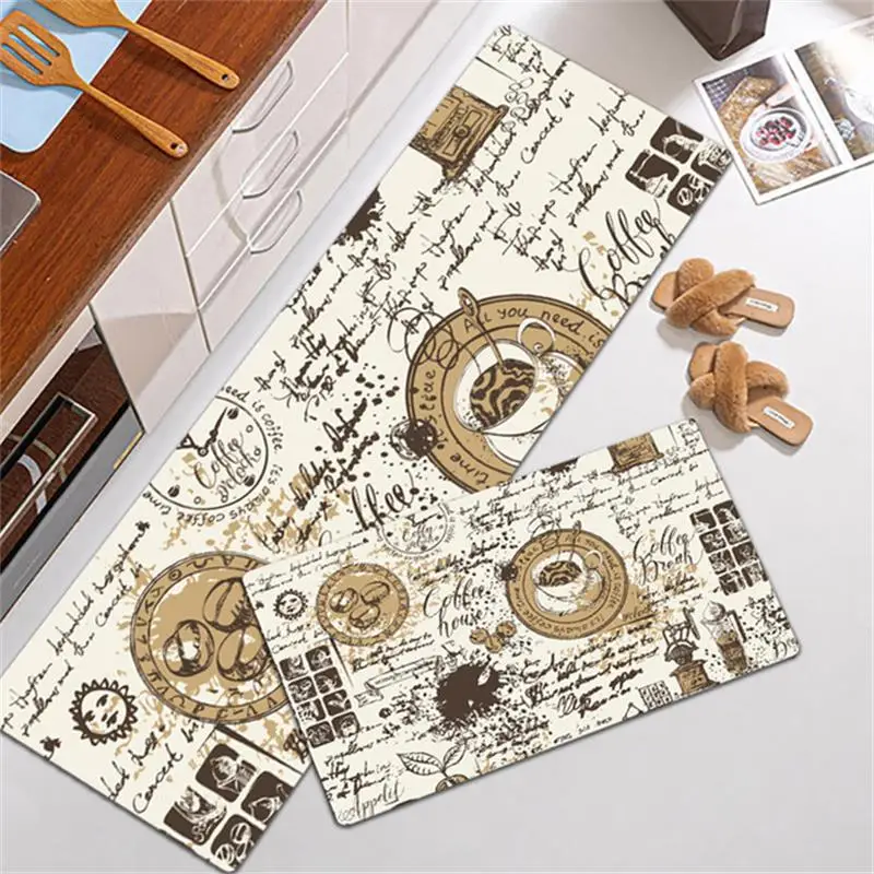 home decoration long kitchen mat pvc anti slip waterproof oil proof entrance doormat hallway geometric bath mat bathroom rugs free global shipping