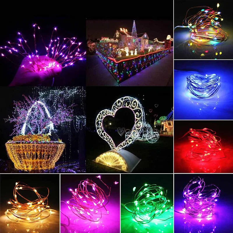 

New Year Solar Lamp LED Outdoor 5m/10m LED String Lights Fairy Holiday Christmas Party Garlands Solar Garden Waterproof Lights