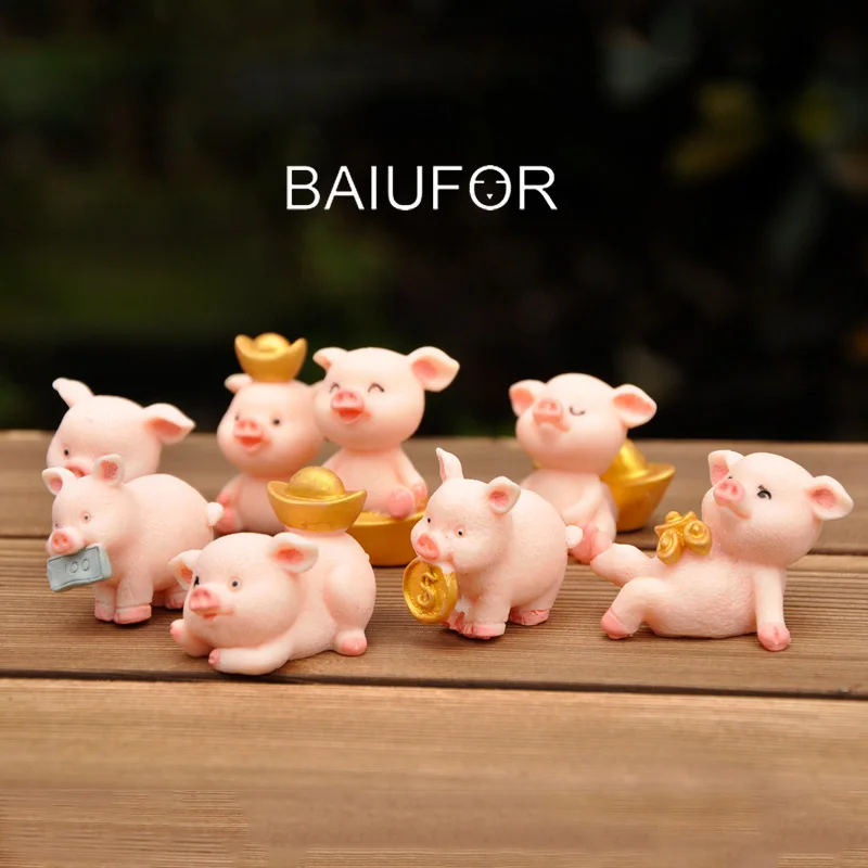 Миниатюры BAIUFOR мультяшный набор милой свинки для сделай сам сказочный садовый