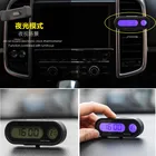 Автомобильные часы 2 в 1, светящиеся автомобильные цифровые часы с ЖК-дисплеем, электронные часы, термометр, Автомобильные украшения, автомобильные аксессуары