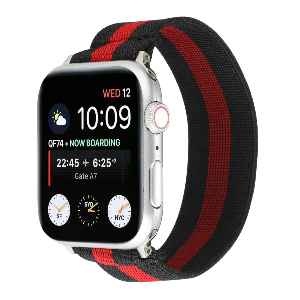 Ремешок нейлоновый спортивный для Apple Watch эластичный браслет iWatch Series 2 3 4 5 38 мм 40 42