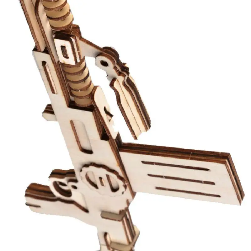 3d твердый деревянный пазл модель сделай сам Детский пулемет настольное