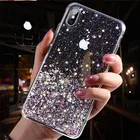 Роскошный блестящий чехол со звездами и блестками для телефона iPhone X XR 11 Pro XS Max 6s 7 8 Plus, блестящий прозрачный мягкий чехол из ТПУ