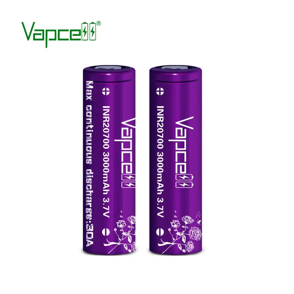 Оригинальный литий-ионный аккумулятор Vapcell INR 20700 3000 мАч 30 А 3 7 в перезаряжаемые