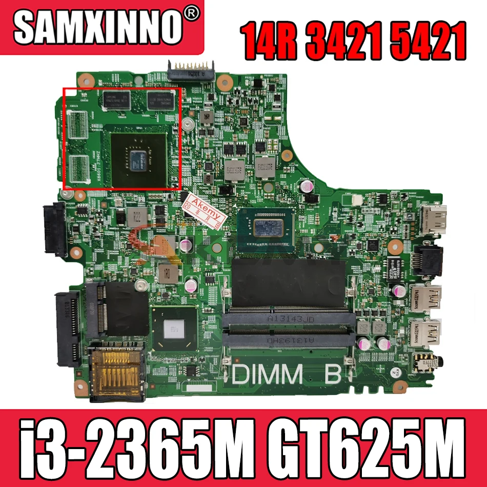 

Материнская плата для ноутбука AKemy 3421, материнская плата для DELL Inspiron 3421, SR0U4 i3-2365M GT625M CN-0THCP7 0THCP7 12204-1