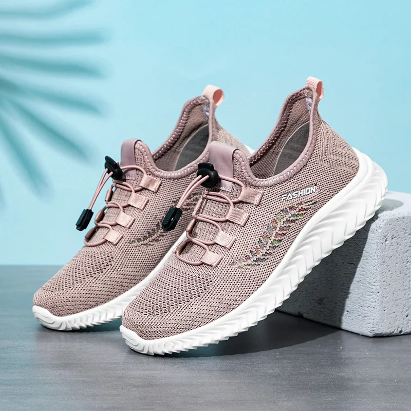 Женские кроссовки с верхом из сетчатого материала Спортивная обувь светильник