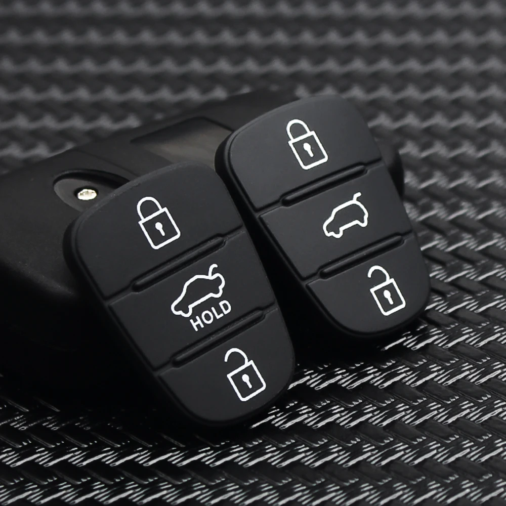 KEYYOU 3 кнопки дистанционного ключа брелок чехол резиновая накладка для hyundai I10 I20 I30 IX35 для Kia K2 K5 Rio Sportage Флип-ключ