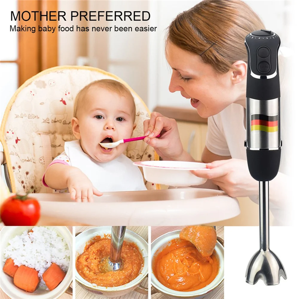 Многофункциональный погружной ручной блендер 4-в-1 маленький мощный 850 Вт 6