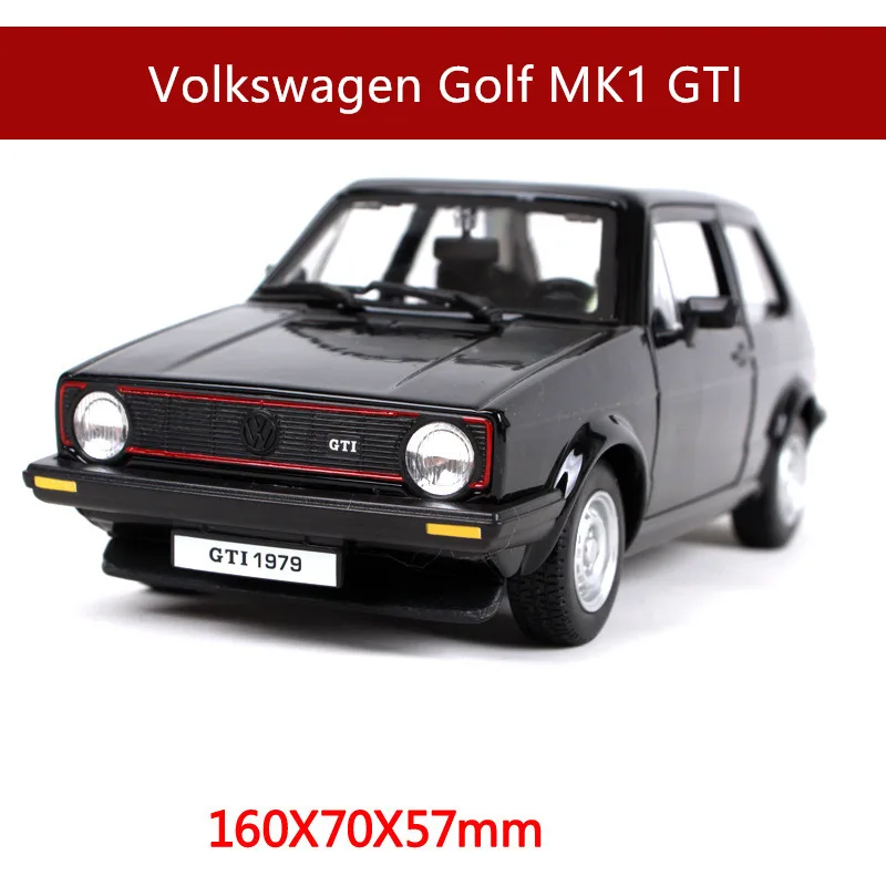 Черный Bburago 1:24 1979 Volkswagen Golf GTI модель автомобиля из сплава Модель автомобиля украшение коллекция Подарочная игрушка - Цвет: Черный