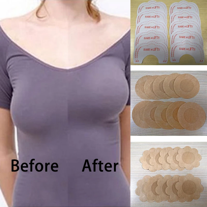 

Sexy Invisible Breast Cover Backless Strapless Bra Disposable Breast Nipple Cover Push Up Adhesive Bra Chest Sticker Pads