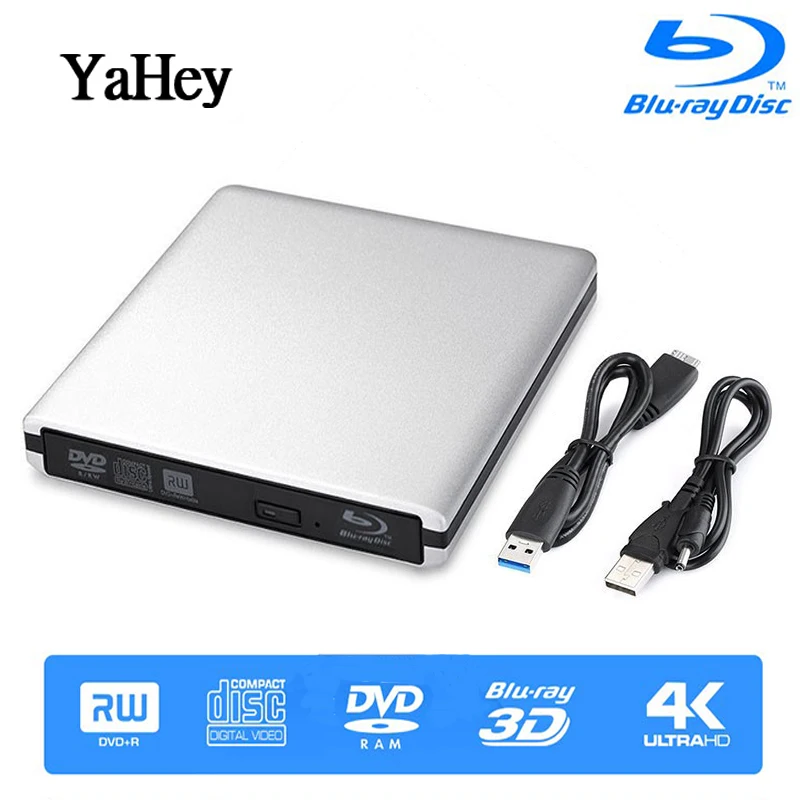 USB3.0 Внешний BD RE Blu Ray привод Оптический Bluray плеер CD/DVD RW записывающее устройство