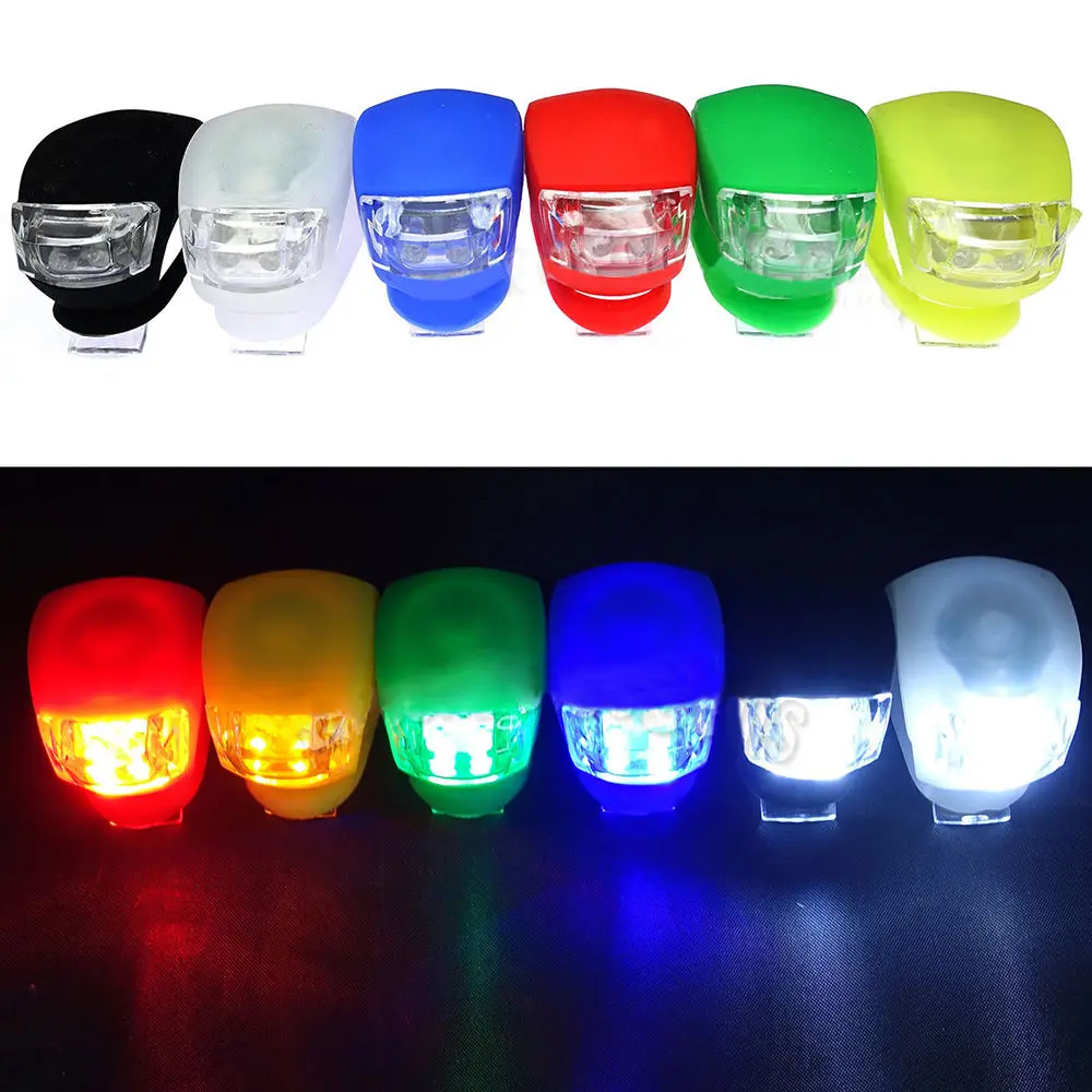 1 шт. силиконовый USB Перезаряжаемый предупреждающий светильник задний фонарь