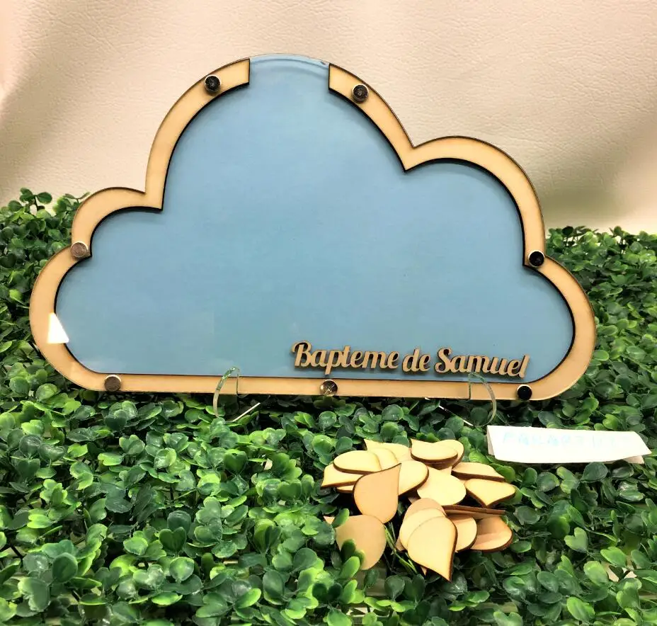 Индивидуальные деревенские деревянные Свадебные облака Гостевая книга Drop Box