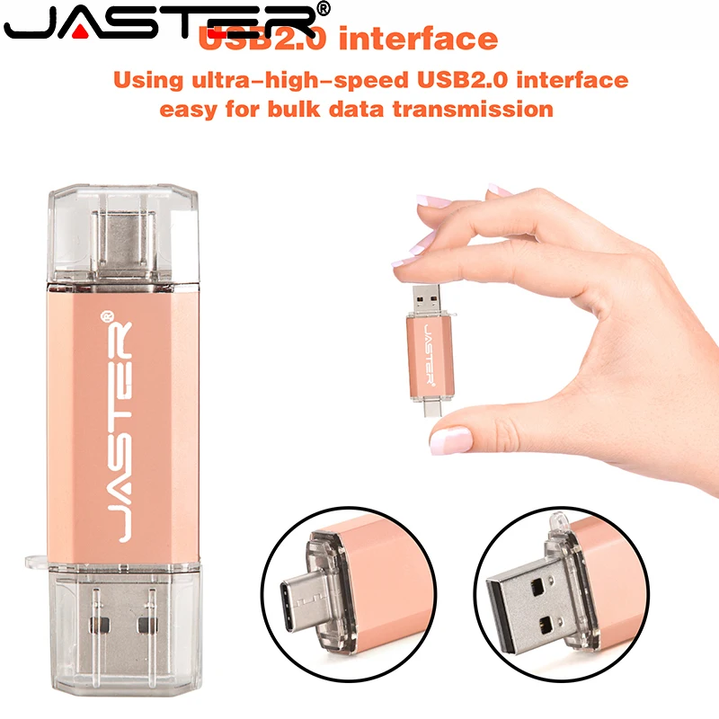 Лидер продаж флэш накопитель JASTER USB Type C 128 ГБ 64 32 16 флешка 2 0 для устройств C|USB