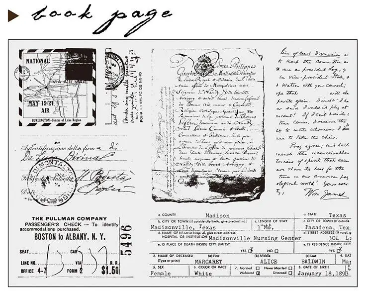 Прозрачный силиконовый штамп для оформления страниц/навигации торта/печать